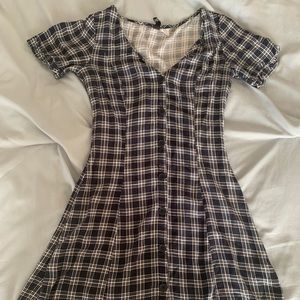 Brandy Melville blue and white plaid dress